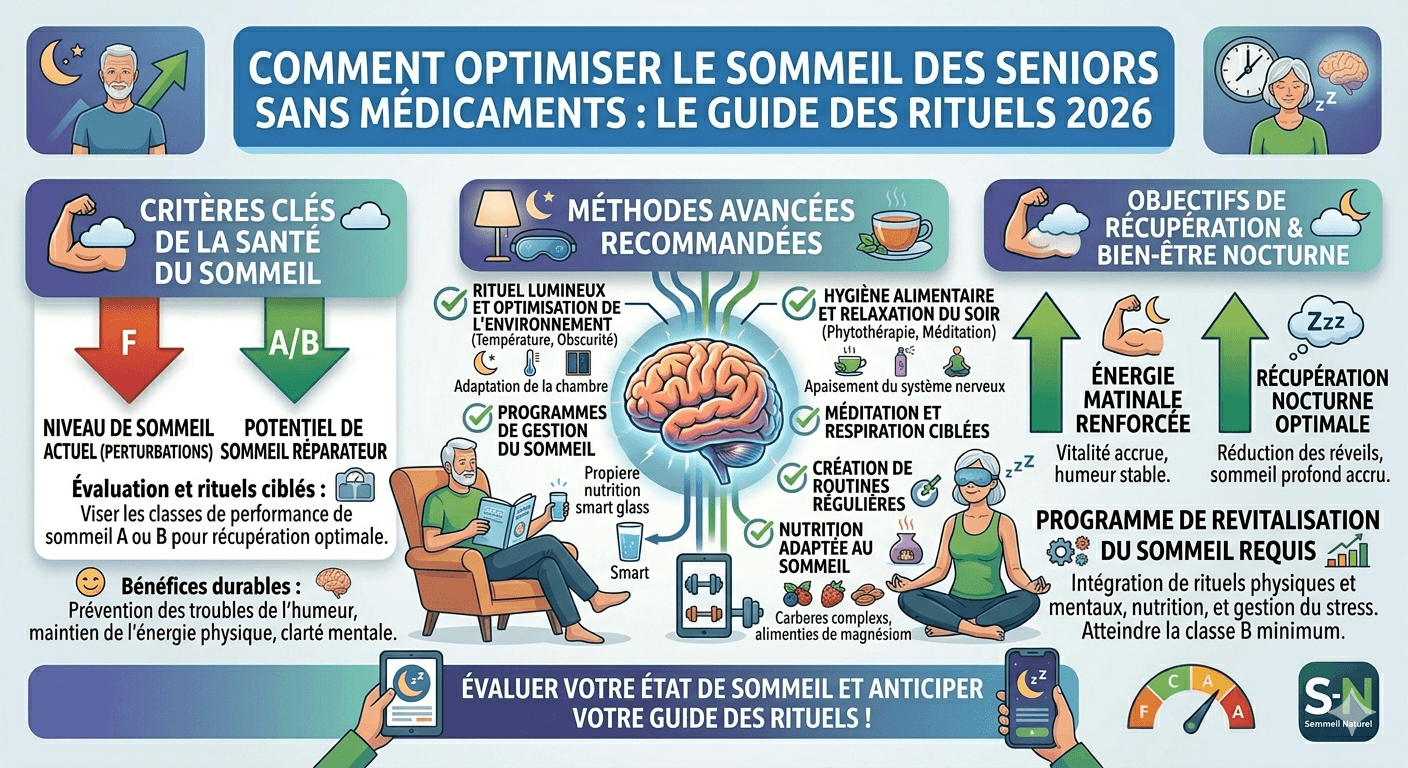 Comment optimiser le sommeil des seniors sans médicaments : Le guide des rituels 2026